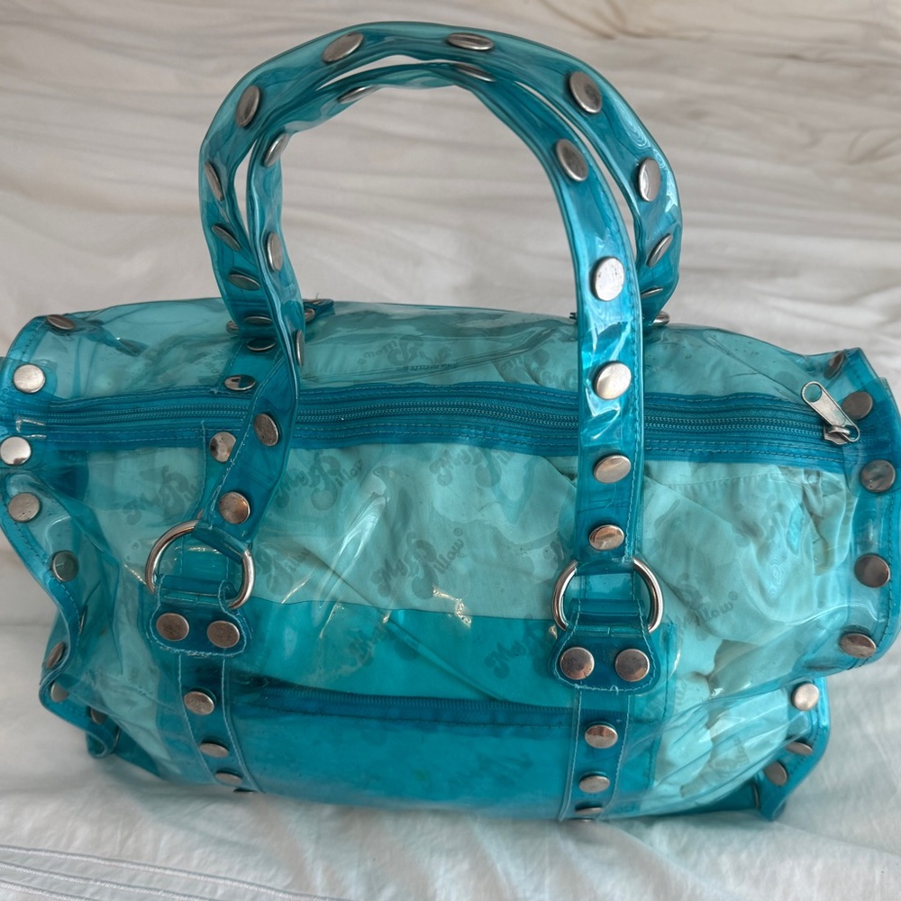 UNIQUE & RARE HAMMITT Aqua clear LAX BEACH BAG!